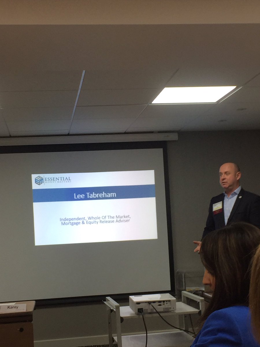 #Mortgageadvisor Lee Tabreham giving his feature presentation today on his specialities of #equityrelease and #buytolet #mortgages. 👍🏻
