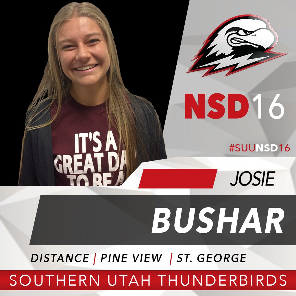 SUUTFXC's tweet photo. Join us in welcoming @josie_bushar to the Thunderbird family!! #tbirdnation #BigSkyXC https://t.co/sEDUkuK3Y2