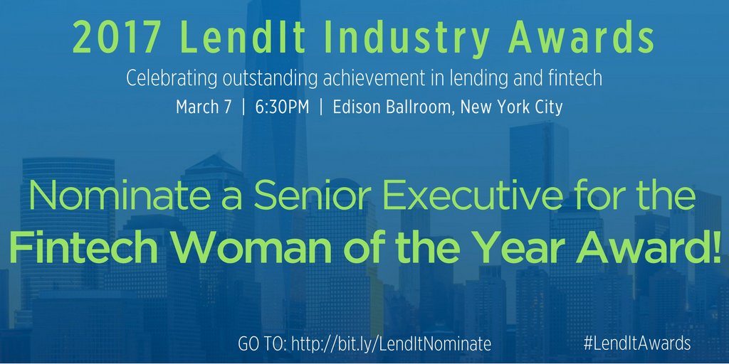 Fintechnexus's tweet photo. .@WomenInFintech: we're looking for female #fintech leaders to submit nominations for the #LendItAwards. Can you RT? https://t.co/3pGH11tgNi https://t.co/RQ14tpxCMI
