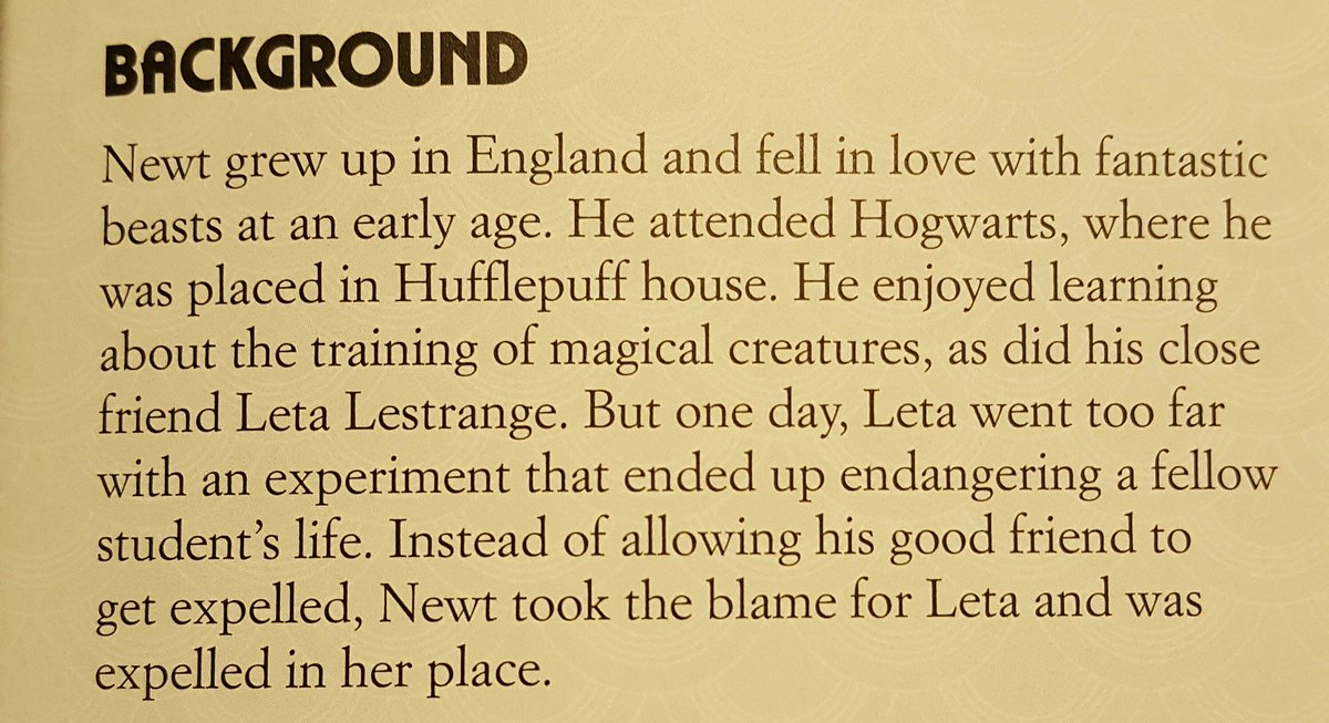 MauraLeamy's tweet photo. The reason why Newt was expelled from Hogwarts: #FantasticBeasts https://t.co/GFpuvge8Jy