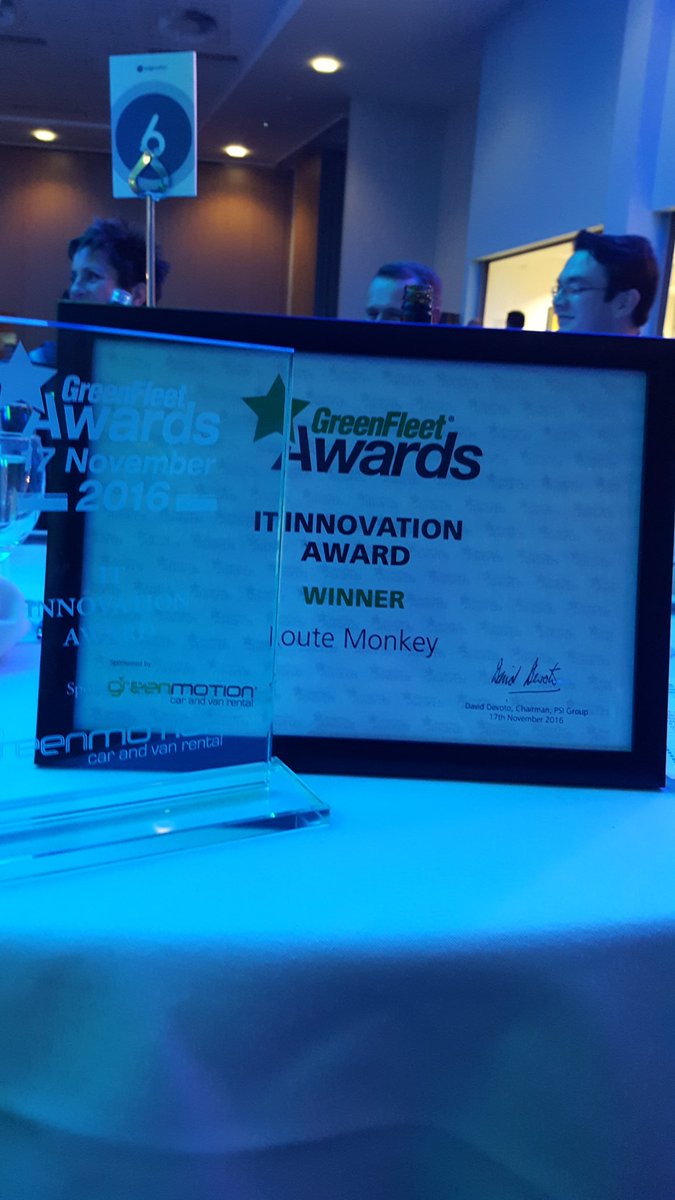 routemonkeyltd's tweet image. Phew! Well we're all getting back to the day job after such a spectacular evening. We're delighted with our @GreenFleetNews award. V. Proud!