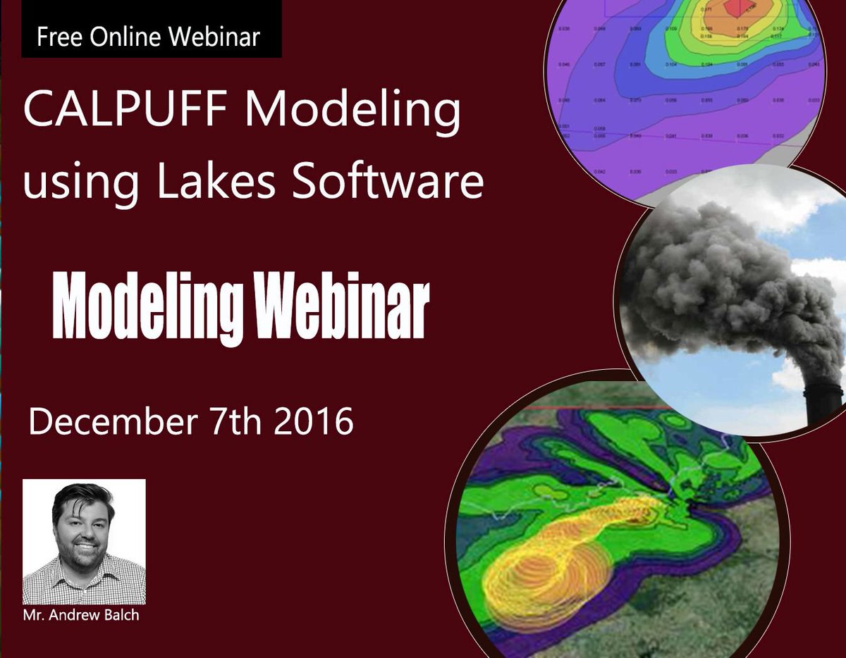Scentroid's tweet photo. Free Online Webinar: #CALPUFF Modeling using @LakesEnviro Dec. 7th 2016
#airdispersionmodeling #climatechange #air #emissions #China #rt https://t.co/qAJ5DJ3tHQ