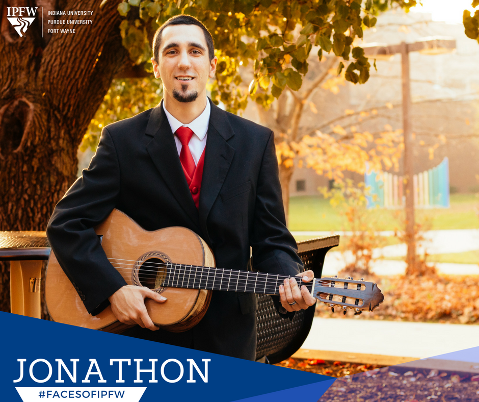 purduefw's tweet photo. "You have to really know what you want and buckle down to get it." — Jonathon Hudson, junior Audio Engineering major #FacesofIPFW #music https://t.co/lccxgu2DiB