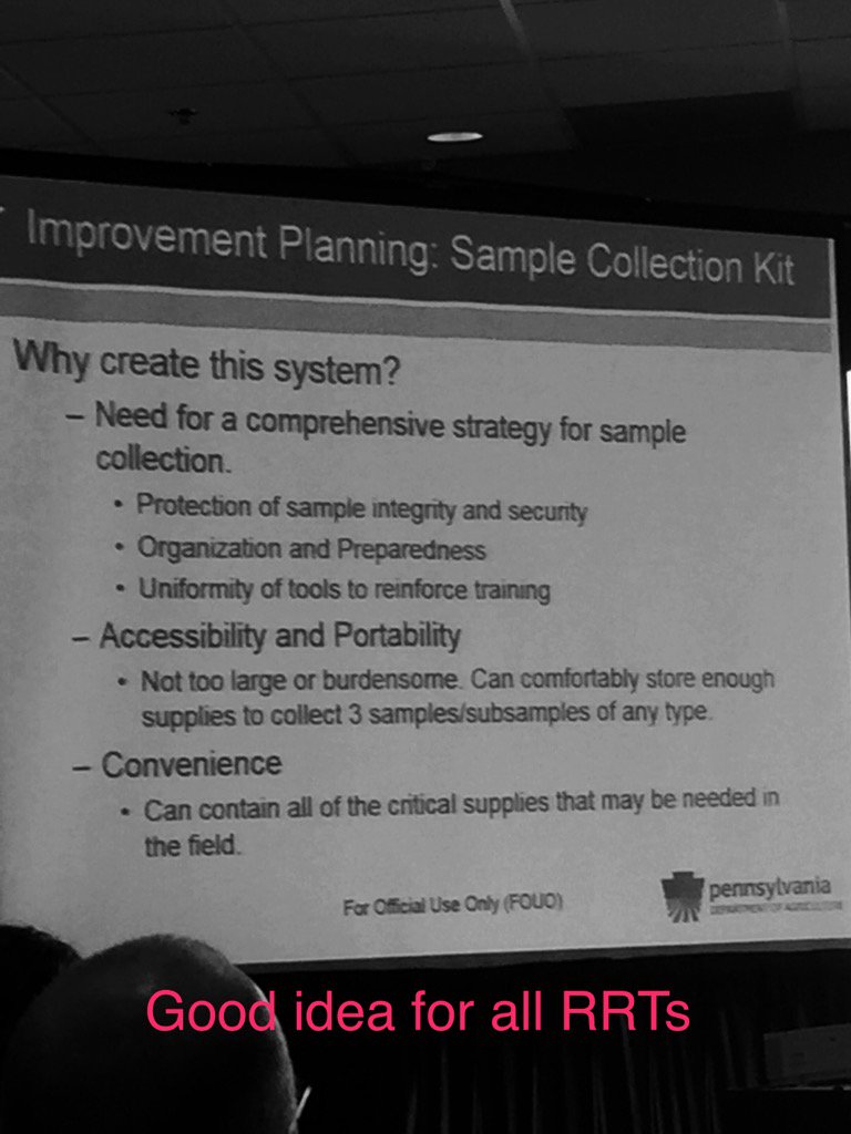Original_JamieD's tweet photo. Make sure your integrated teams are appropriately equipped #RRT2016 #foodsafety https://t.co/DKxX65zRln