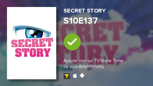i know i have no social life, one more episode S10E137 of Secret Story!  Quotidienne 59  tvshowtime.com/show/249896/ep…