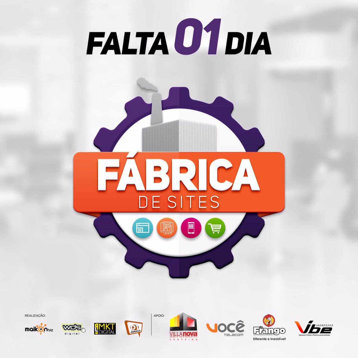 d1comunicacaoap's tweet photo. Falta 1 dia para a #FábricaDeSites ajudar você a revolucionar o seu negócio. Consultoria grátis com especialistas em #MarketingDigital https://t.co/qcFKjwqmRr