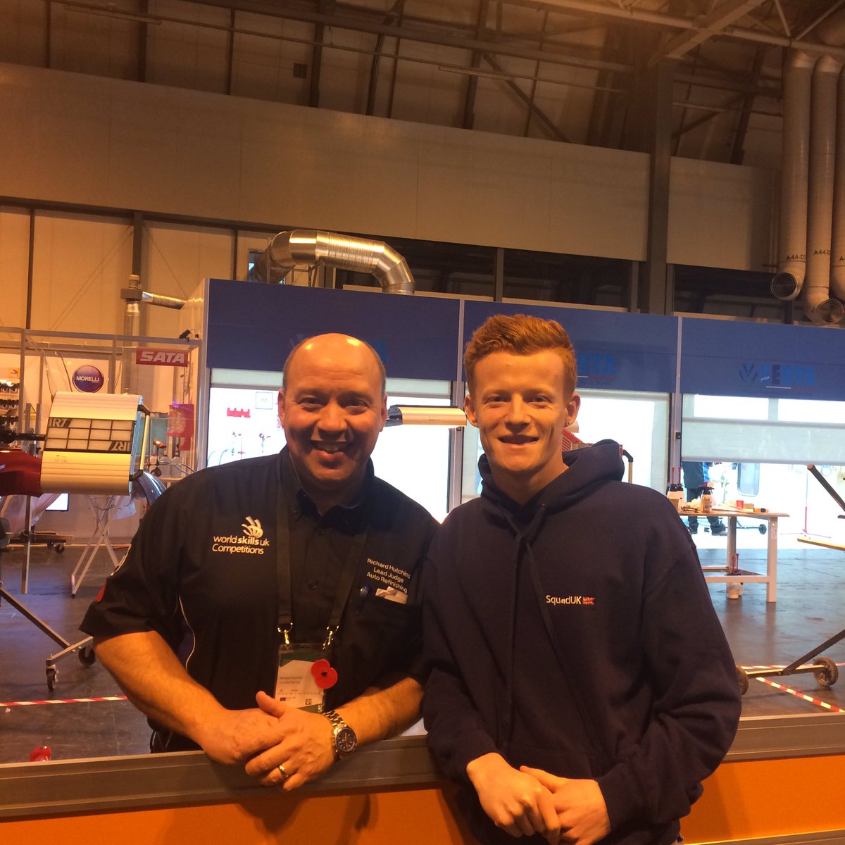 IMICareers's tweet photo. So lovely to see our #skillauto 2014 silver medalist in refinishing back @SkillsShow today! #tss2016 #motorcareers #proud https://t.co/yliY8pcW3Y
