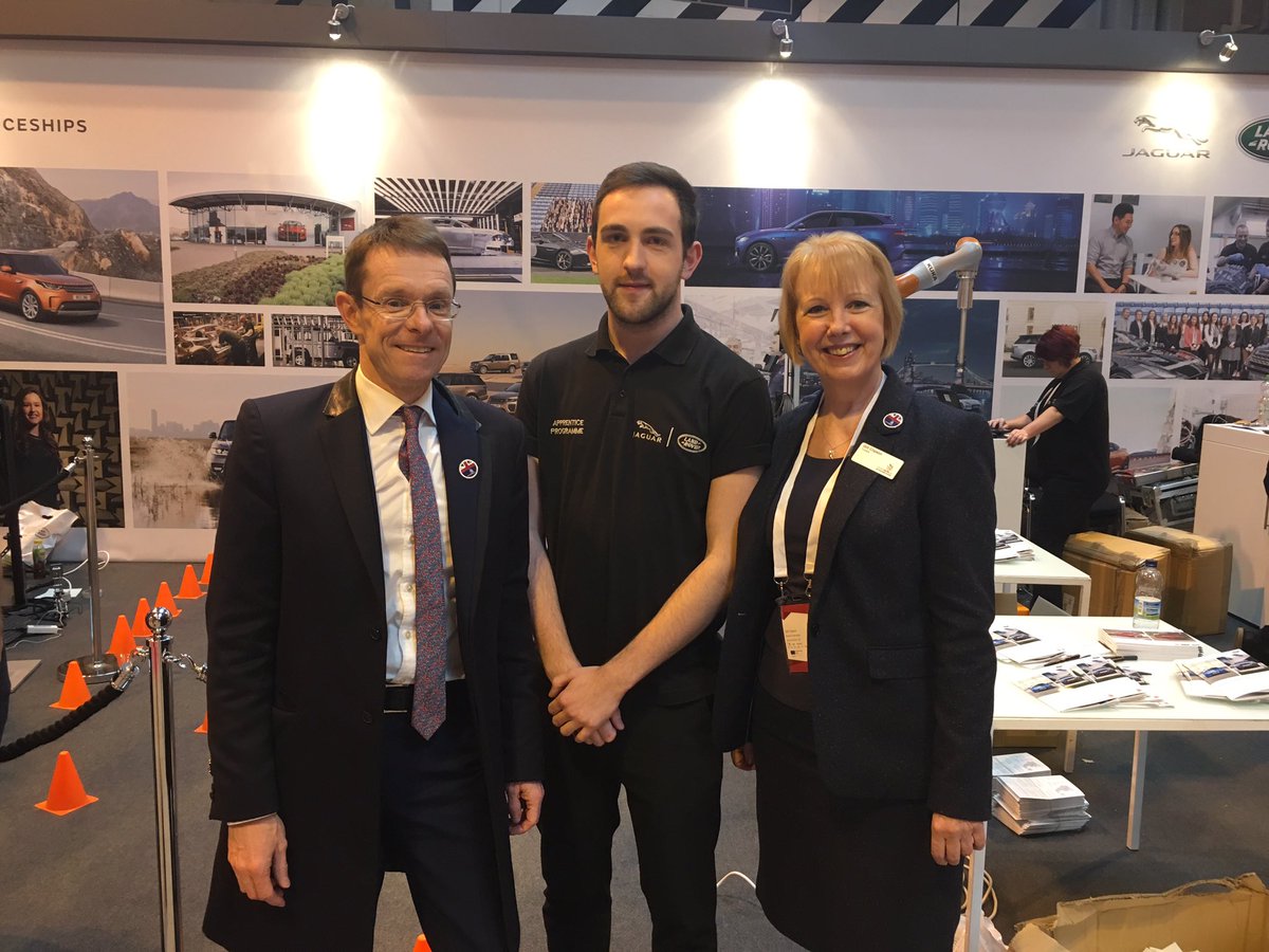 worldskillsuk's tweet photo. Fantastic to be joined by @andy4wm @SkillsShow - hearing about @JLR_News West Midlands apprenticeships! #TSS2016 https://t.co/hee4G6Umbt