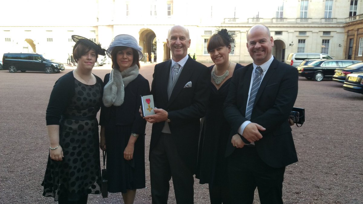 BBCRadioStoke's tweet photo. OBE for services to local govt over 30+ years awarded by Prince Charles to @StaffordshireCC leader @PEBAtkins today (image via council) https://t.co/7XWoURoprG