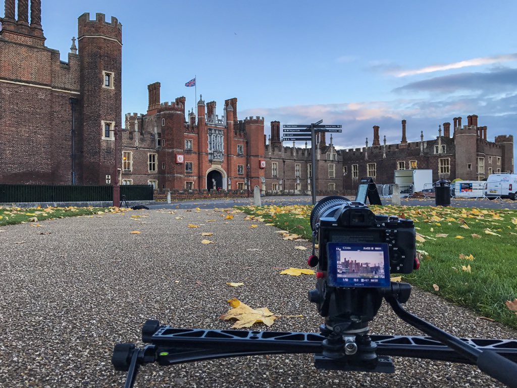 Hampton Court Palace looking autumnal for yesterday's shoot for <a href="/CowParadeSurrey/">CowParadeSurrey</a> <a href="/HRP_Events/">HRP Events</a> #video #eventfilming #eventvideo