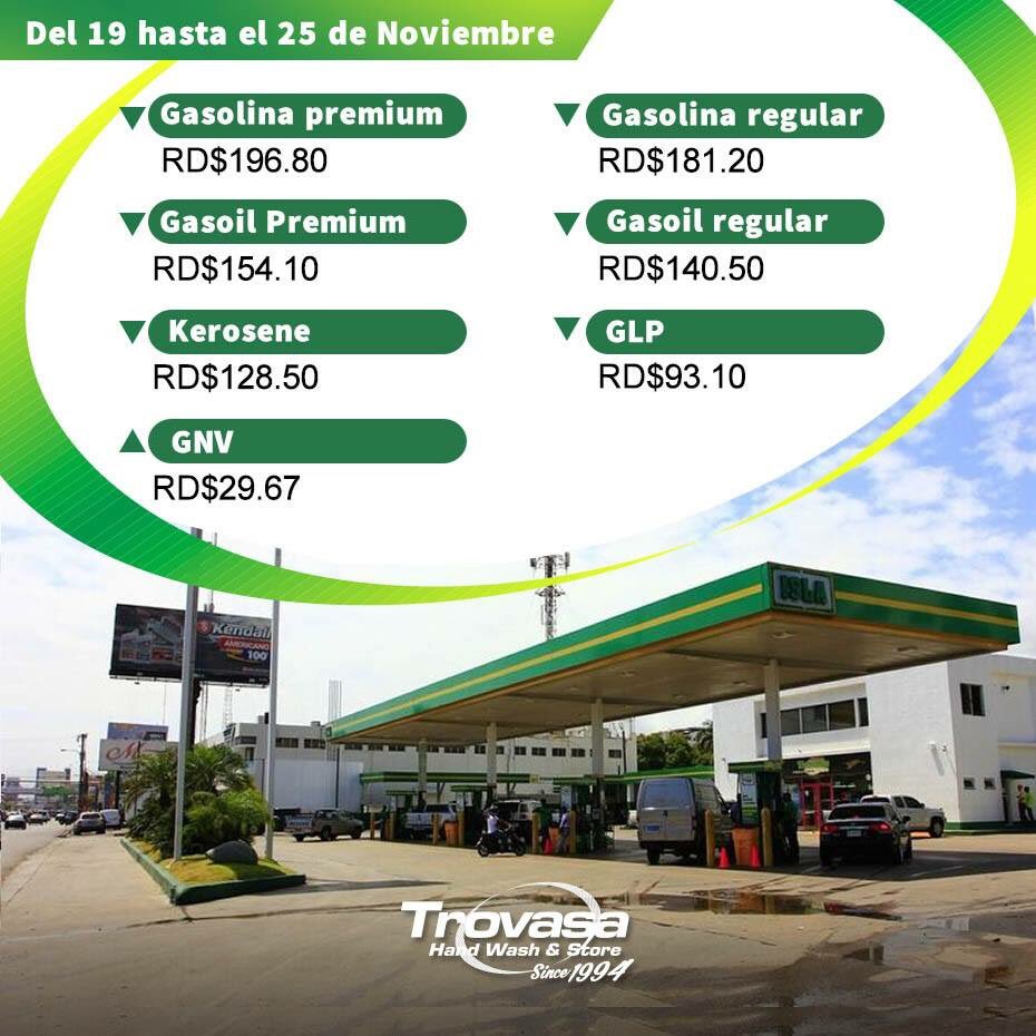 TrovasaRD's tweet photo. Los #precios de los #combustibles siguen bajando para la próxima semana, sube el #GNV
#trovasa #gasolina #combustiblesrd https://t.co/DcAOKEiEJl