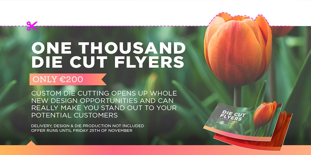 SwiftPrint_'s tweet image. Break the boundaries with our latest Die Cut Flyer offer! #waterford #business #marketing