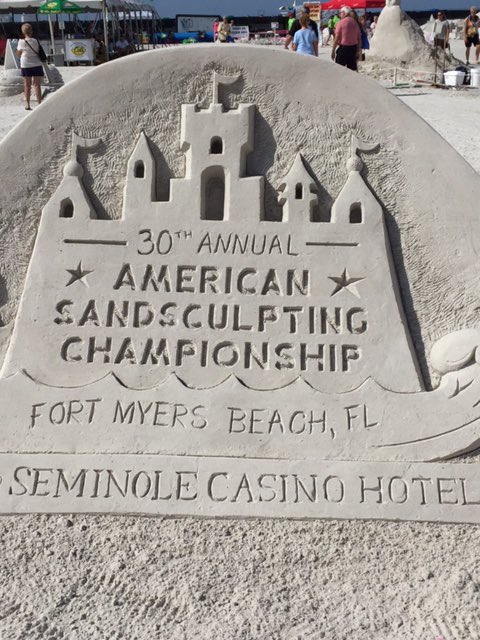 SemCasImmokalee's tweet photo. 30th annual American Sandsculpting Championship Presented by Seminole Casino Hotel! Stop by and say hi. #MoreInParadise #LoveFL #BeachDays https://t.co/39lAfCXyNp