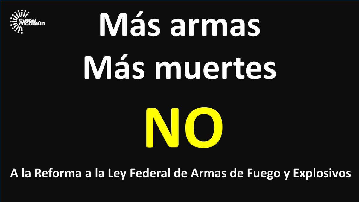 El portar armas no contribuye a combatir la inseguridad, impunidad y violencia.