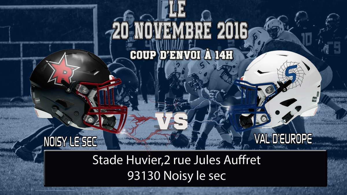 Dimanche 20 Novembre à 14h, les Spiders jouent chez le Red Star pour la première journée de championnat IDF 🏈🕷