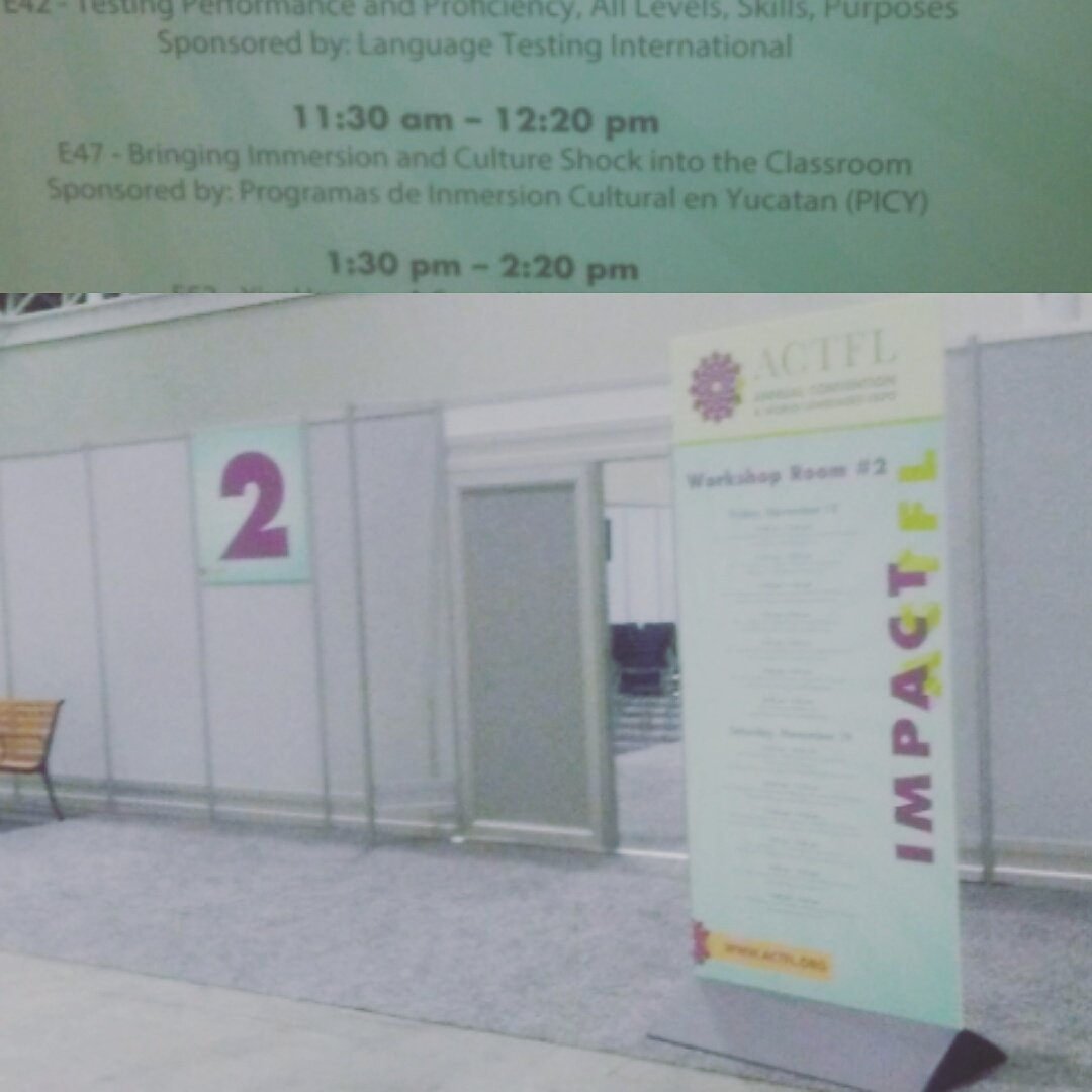 PICY_Mexico's tweet photo. Saturday: Bringing immersion to the classroom, no se la pierdan! #actfl16 #actfl https://t.co/KqmhQNwhYY