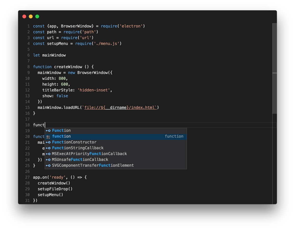 felixrieseberg's tweet photo. So excited about the @electronjs talk at @nodeconfar tomorrow! Here's a preview of the editor we'll build in ~100 lines of code ⚡️ https://t.co/tfiQ0CejjX
