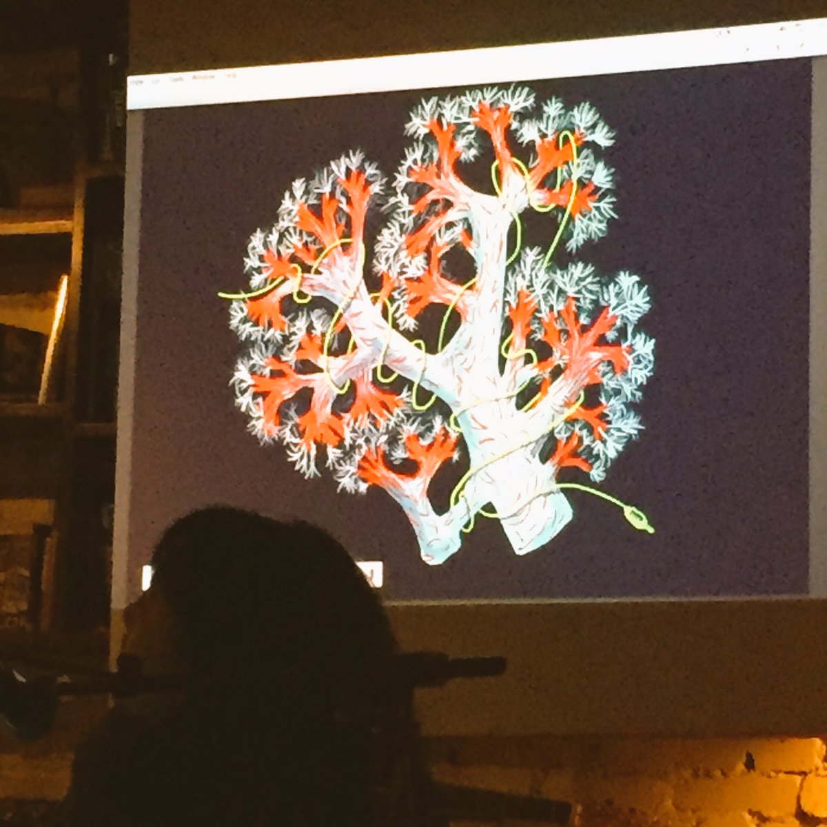 DOIT_CONF's tweet photo. Manshu Li showcasing some amazing illustrations at #CreativeWeekTirana #CW016 #DOITfestival @DOIT_CONF https://t.co/FOrzkUEeob