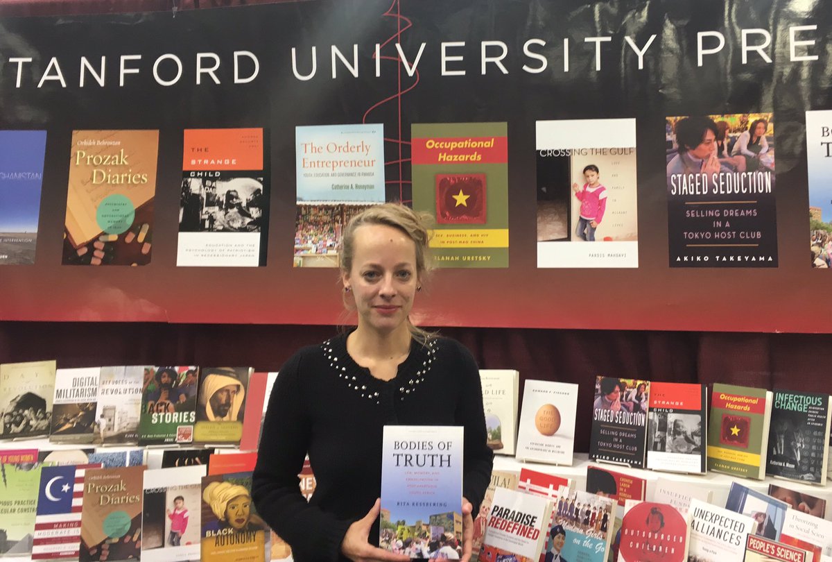 MMLipinski's tweet photo. Author Rita Kesselring stops by to celebrate the publication of Bodies of Truth! @stanfordpress #amanth2016 https://t.co/SlFsRT8iu2