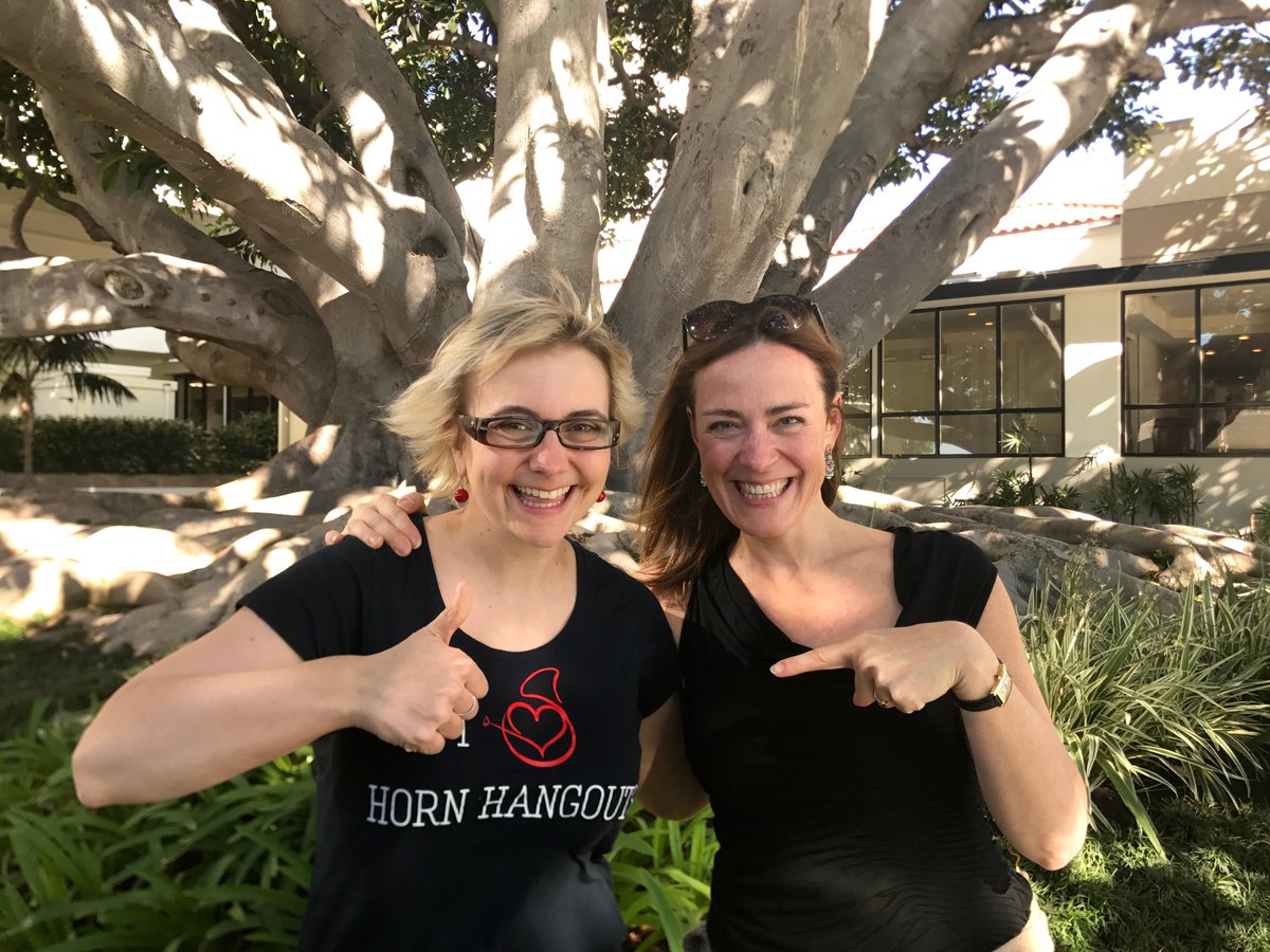 Great to see my dear friend and wonderwoman of the horn world <a href="/anniebosler/">Annie Bosler</a> today in Santa Monica! #HornHangout
