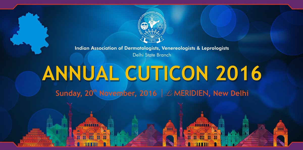Welcome to all dermatologists to Annual Cuticon 2016 at Hotel Le Meridien, Delhi on Sunday 20 Nov, 2016.
