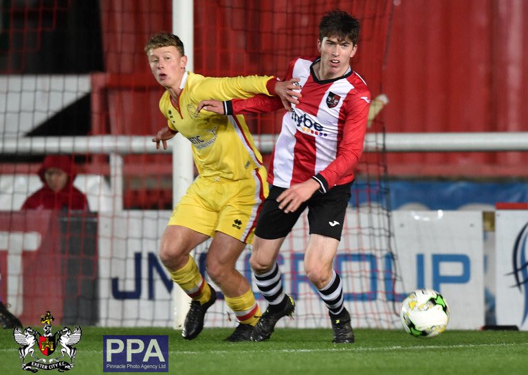 Exeter City FC on Twitter: "📸 | Josh Key holds off @MKDonsFC's Tommy Hope. #ECFC… "
