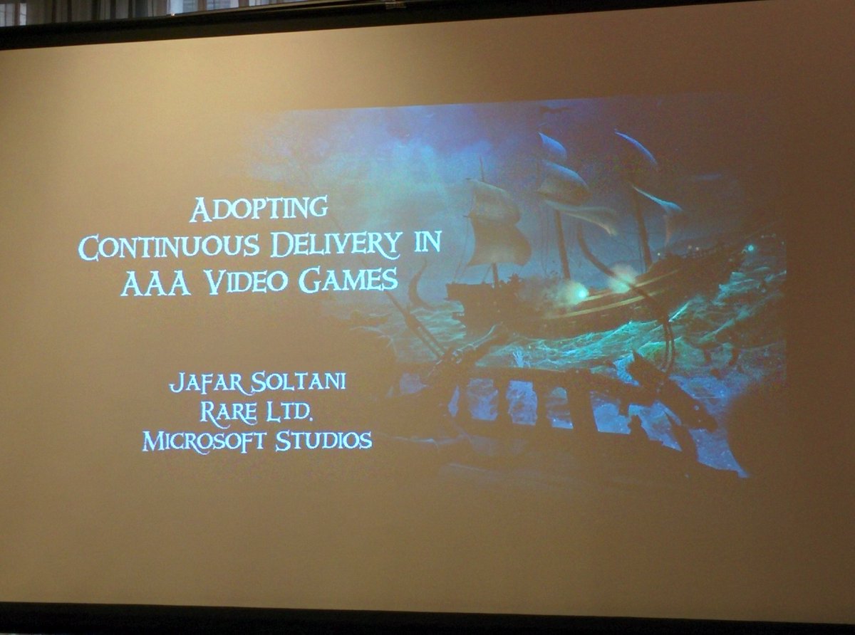 eikke's tweet photo. Next up: Jafar Soltani talking about #ContinuousDelivery of AAA #games at #RELENG16 #FSEconf https://t.co/Y1EH0IQEZK