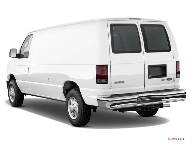 white ford econoline van
