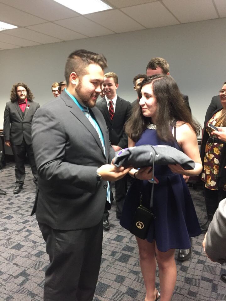 KBG_LTU's tweet photo. Her face says it all! We are so happy for our sister Megan, for being chosen to be the new Alpha Sig Sweetheart! ❤️😊🎉@MeganAlHamando https://t.co/HGUdSq6LlA