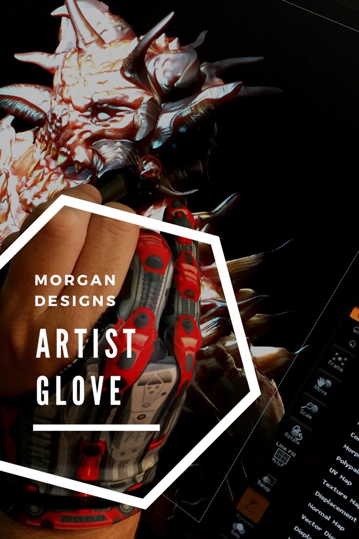 _Designs's tweet photo. @pixologic did you see the new Morgan Designs Artist Glove? Made with Zbrush! You can get them at https://t.co/hZVcpFAD5v. 
Thanks! https://t.co/Yr1pIPxmVf