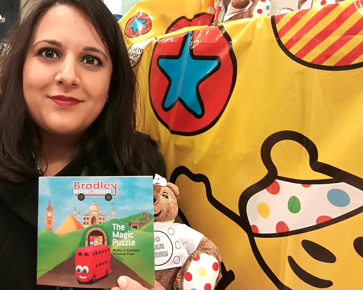 Bradley_the_Bus's tweet photo. Colourful afternoon at the BBC Elstree Studios for Children in Need. Sales from all books sold this week will be donated to #ChildreninNeed. https://t.co/brR0bX0ddM