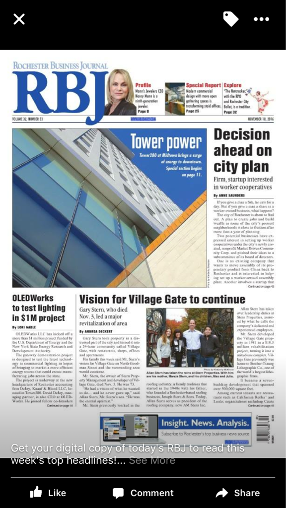 OLEDWorks's tweet image. Excited to partner with @TeamDKB and @ENERGY on an #OLED project for the new DKB offices in @tower280 bit.ly/2eOLFqy