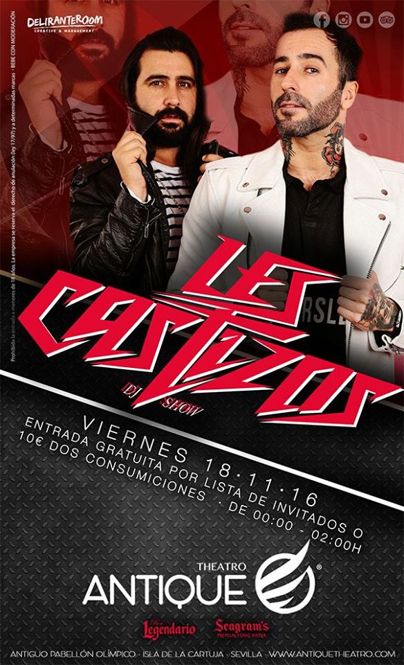 Súper Viernes con mucho enreo en #ANTIQUE con 
▪▪LES CASTIZOS▪▪ 

Lista de #ALBERTOMARIN de 00-02 GRATIS!! Os espero!!
• Tlf:659197593