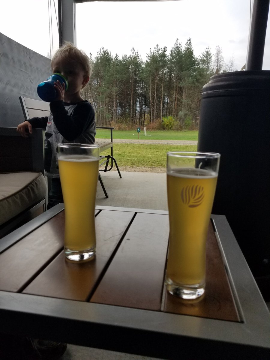 Last trip to <a href="/cultivatebrew/">Cultivate Brewing Co</a> before the snow begins tomorrow! Drinking a Wit and enjoying the weather. #CraftBeer