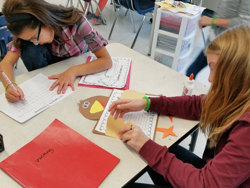 missmeganrenne's tweet photo. What food would you eat on Thanksgiving instead of turkey? Room 15 4th graders have some great ideas! 🦃 #Thanksgivingwriting #washingtonsps5 https://t.co/lbJiOQpMpJ