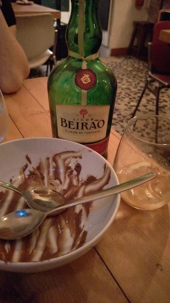 Licor Beirao and chocolate mousse. Thank you Lisbon!