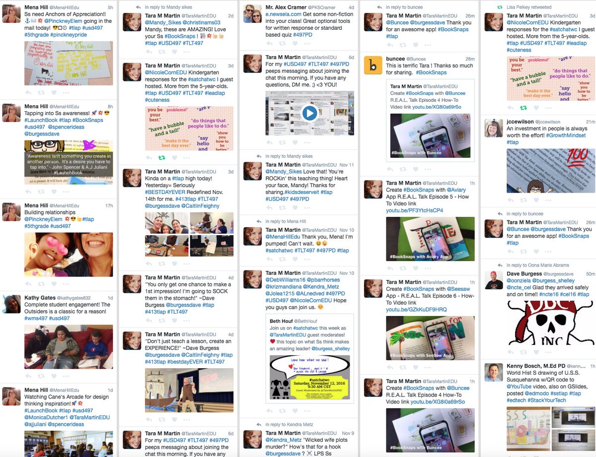 pelkey_lisa's tweet photo. @TaraMartinEDU By the pictures, can you guess who helped me set up my TweetDeck? #497PD #USD497 #TLT497 #TLAP #BookSnaps https://t.co/hQ2Qa0nb3m