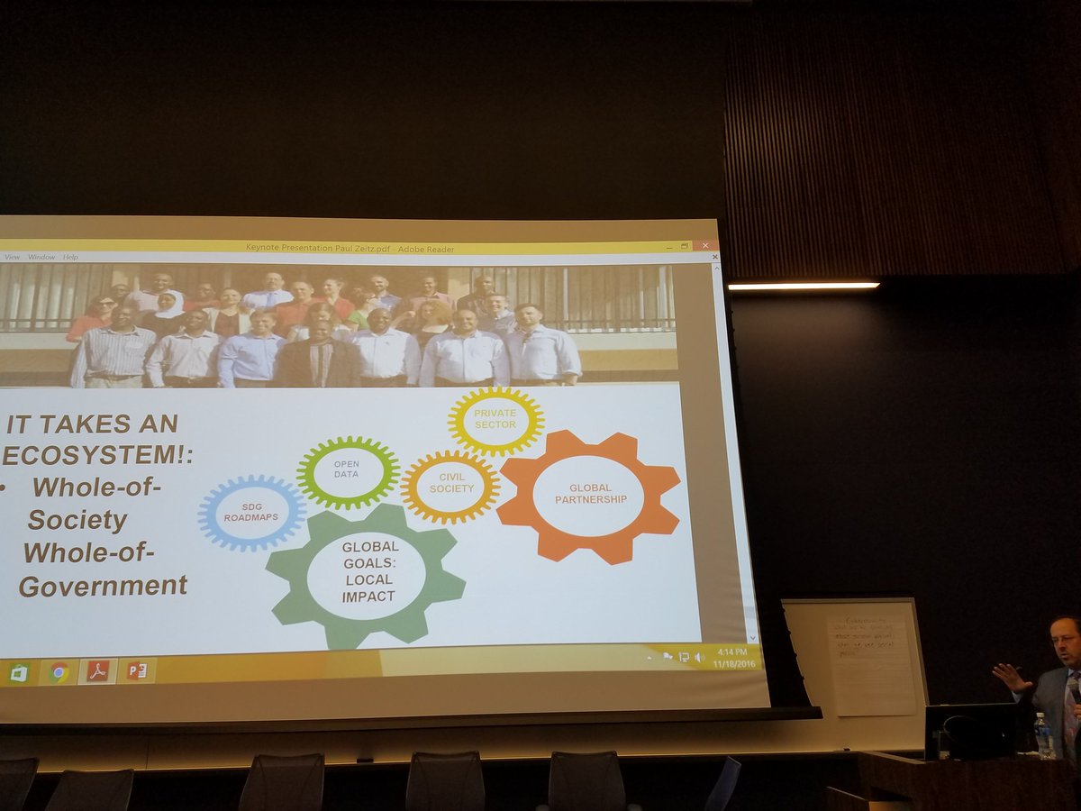 kathlvaughn's tweet photo. Final words from Dr Paul Zeitz: it takes a data ecosystem to affect local change! @MorganOpenData #MorganOpenData #MCCOpenData https://t.co/nWWF2xuIpr