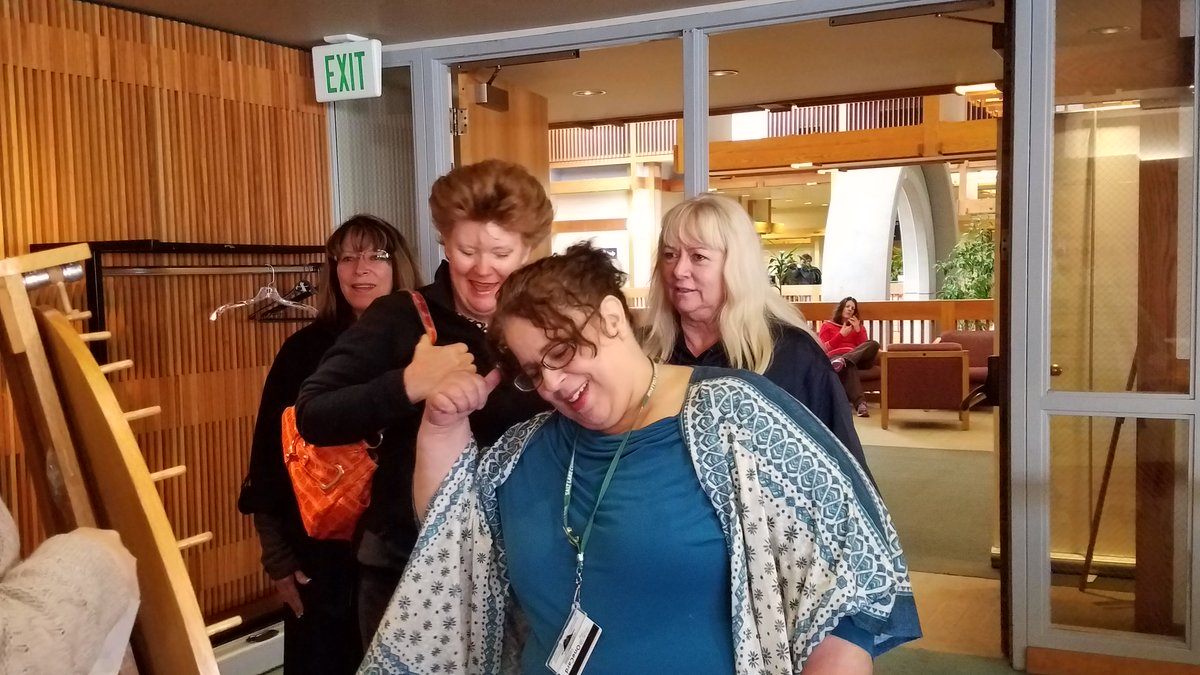SLCCStaff's tweet photo. #TBTSLCC #SLCCSTAFF @SLCCHuftalin A few lucky winners of a paperclip and a toilet paper roll. https://t.co/3oY6P34LIK