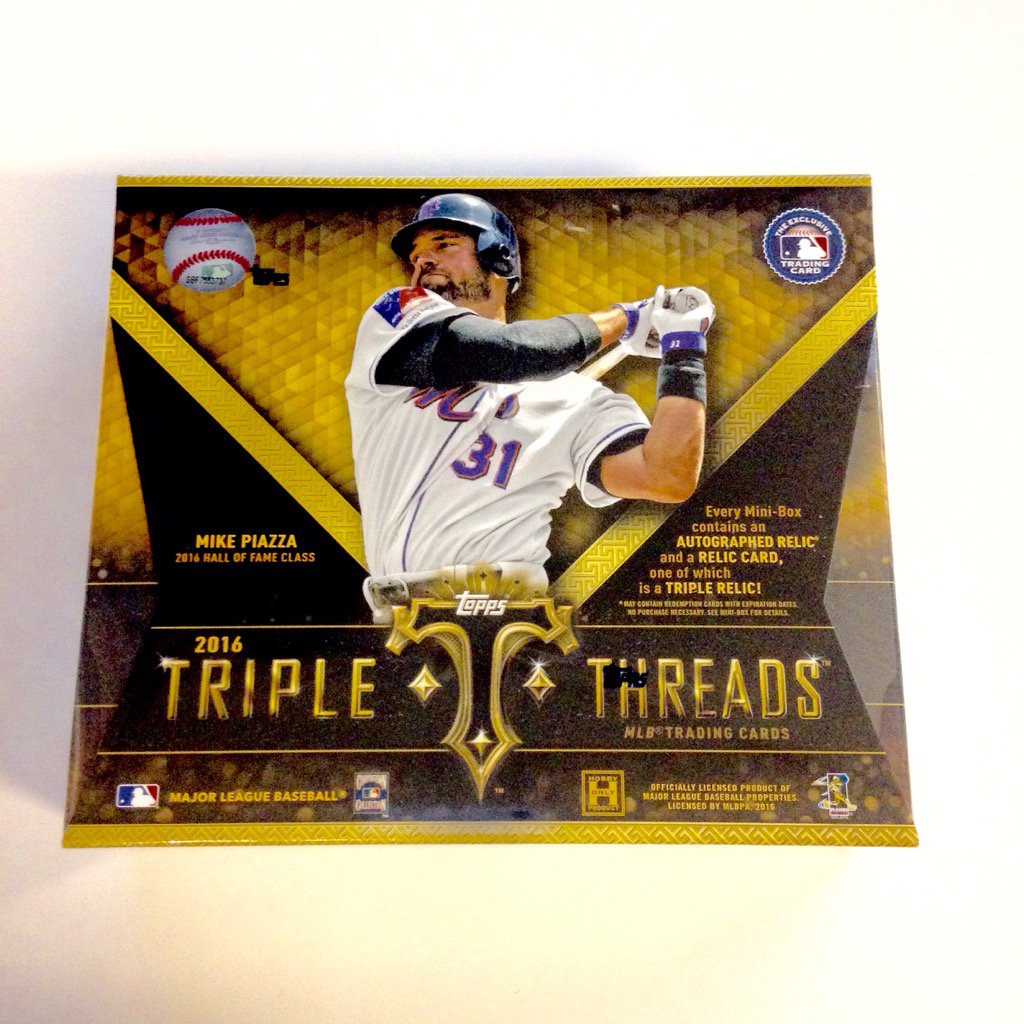 Topps's tweet photo. RT + follow for a chance of 2016 Topps Triple Threads Baseball. Winner picked Mon at 10 am et. #freecardfriday https://t.co/lZTKNUj2K8