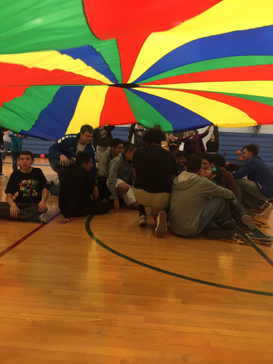 Our athletes having some fun with the Laces program today