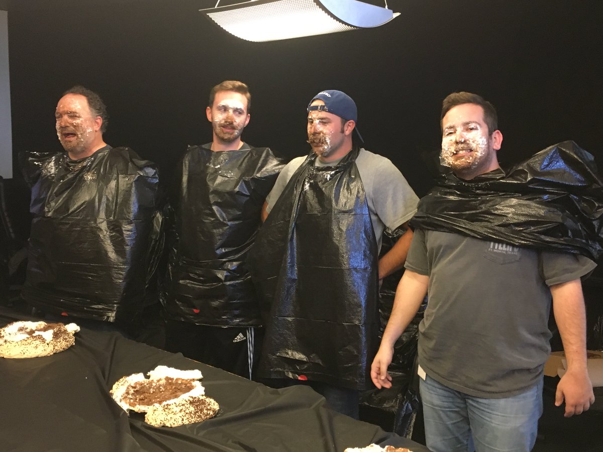 IntegerGroup's tweet image. Let the chaos begin...@Movember pie eating contest! #integerfun #integerdallas