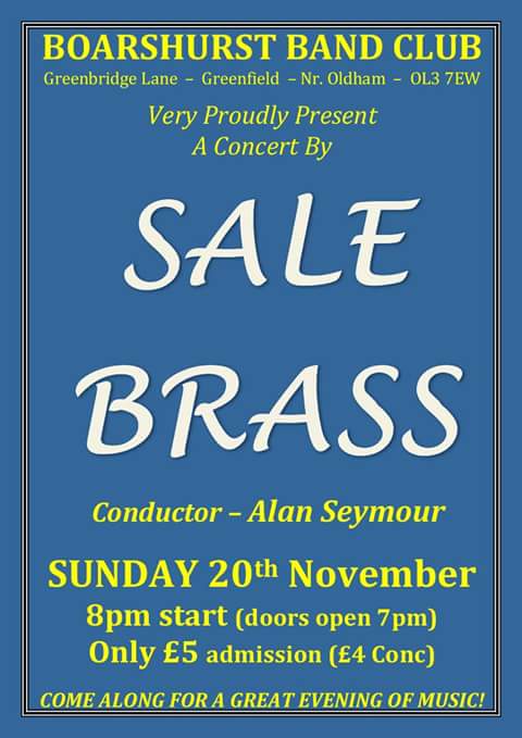 This Sunday evening at Boarshurst Band Club...
   See You There!