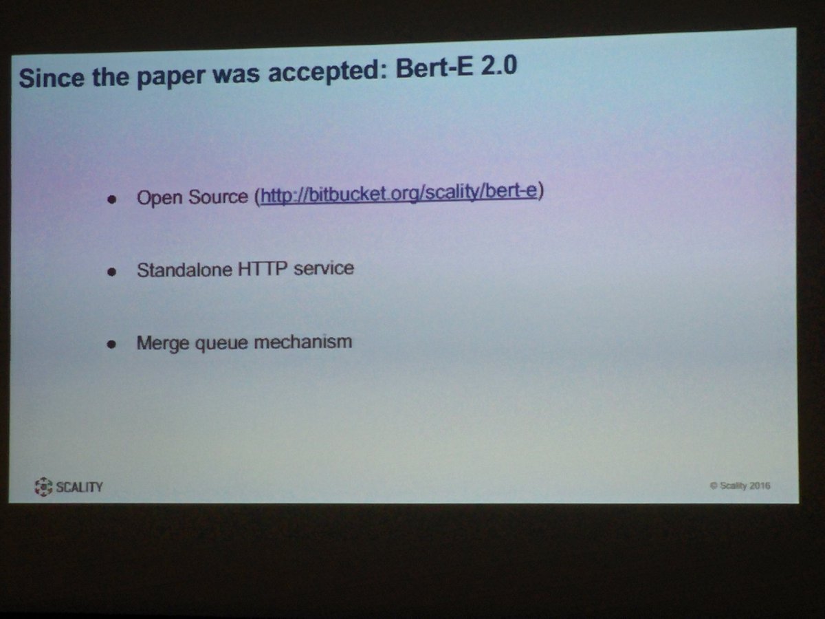 eikke's tweet image. Slides of our #GitWaterFlow #RELENG16 talk: docs.google.com/presentation/d… (though make sure to read the paper for more context!) /cc @Scality