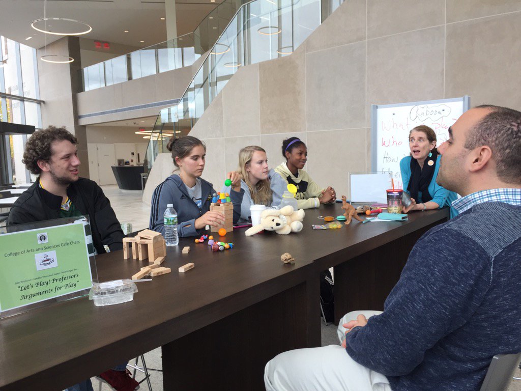A&amp;S Cafe Chats on the importance of play. Thanks so much Profs. Enos and Weinberger - we all need more play!!