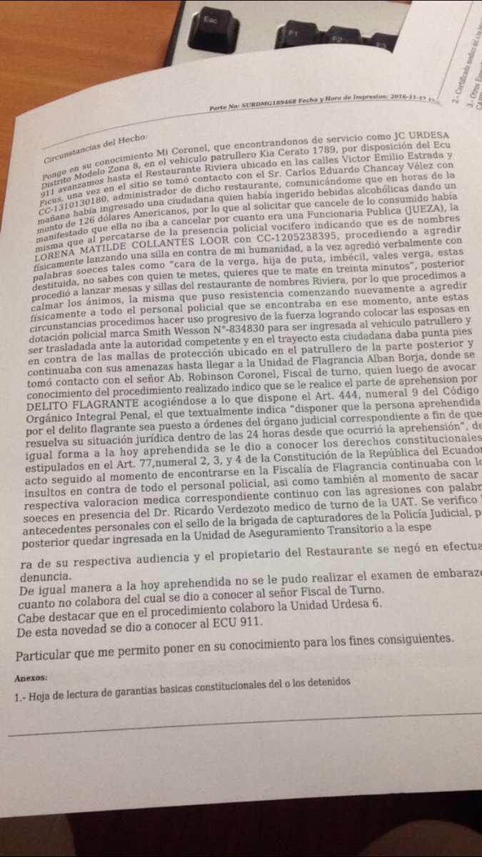 mariomartire's tweet photo. Jueza AP fue detenida por no querer pagar la Cuenta en Restaurante en Guayaquil. No quería  pagar porque era Jueza !!!Qué tal ? https://t.co/0Ab4fZmGyF