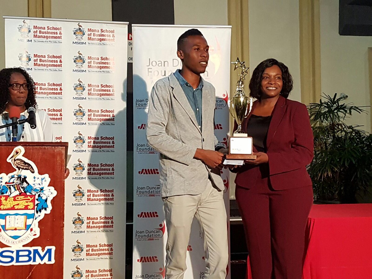 JMMBGroupJA's tweet photo. First Place - Biztech #uwiventurecompetition #jmmb #vhff #joanduncanfoundation https://t.co/MhaFyp7Qb5