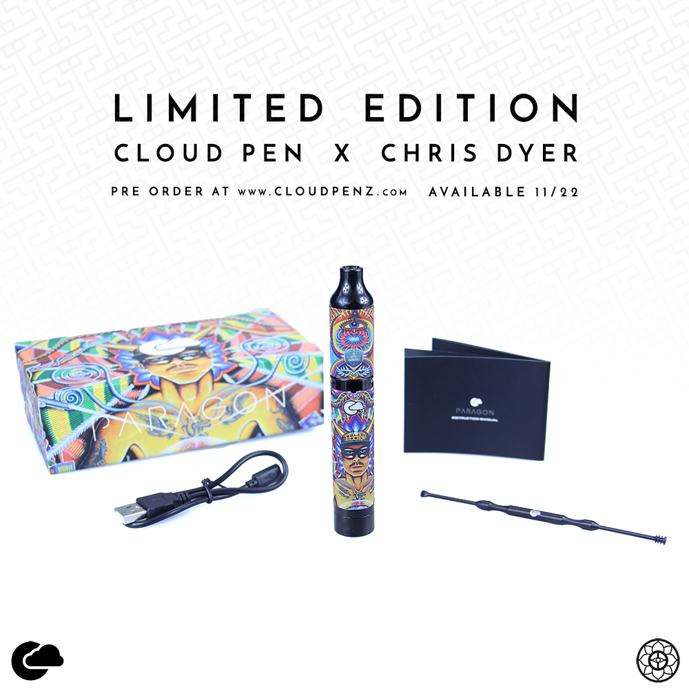 CloudPenz's tweet photo. Limited edition #paragon featuring original artwork by #Chrisdyer Now available for preorder +Free Atomizer. Release Date 11/22! #cloudpen https://t.co/bVSzivoAfT