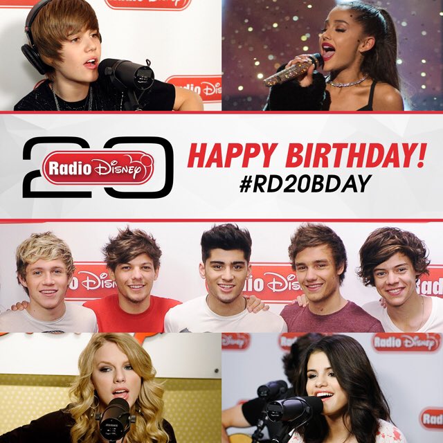 RadioDisneyLA's tweet photo. ¡Feliz cumpleaños @radiodisney! Hoy Radio Disney en los Estados Unidos cumple ¡20 años! 🎂 #RD20BDAY #HappyBirthdayRadioDisney 🎉🎉 https://t.co/BlGsSuRF4e