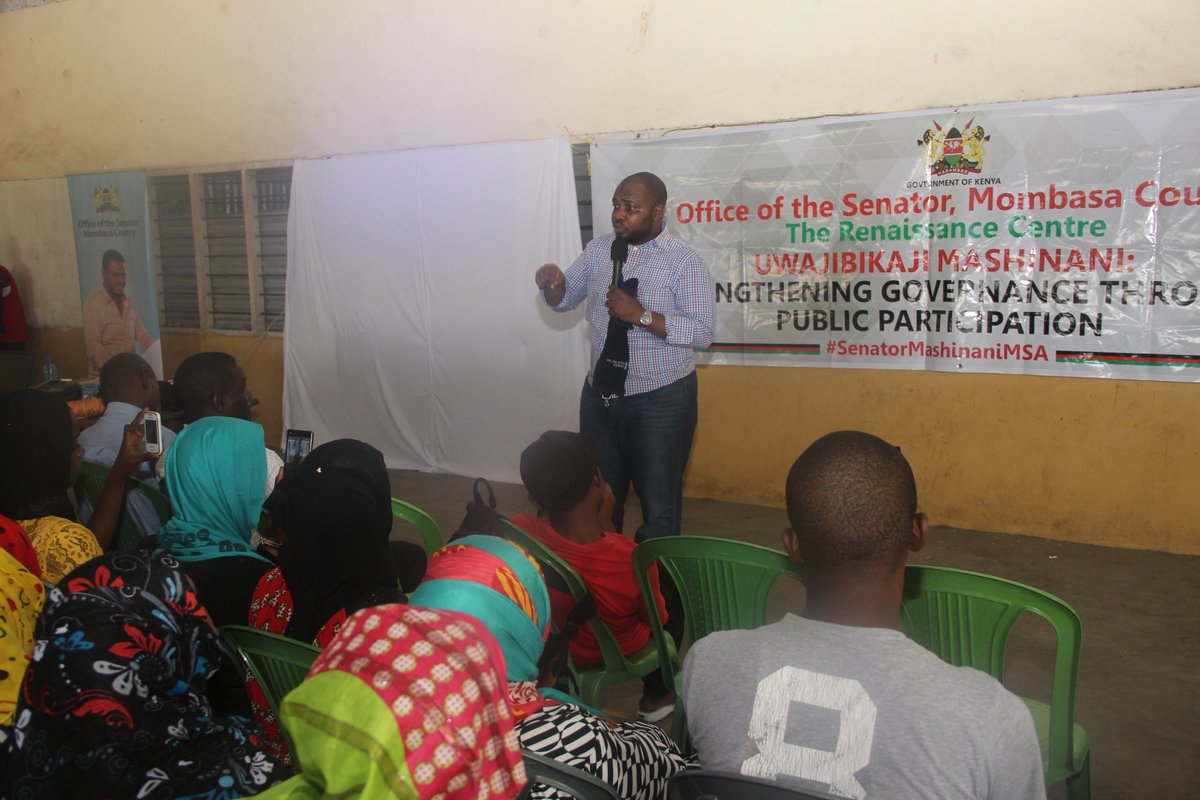 Renaissancemsa's tweet photo. Mohammed Rwange the governance officer,  speaking on governance and leadership.
#SenatorMashinaniMsa https://t.co/FDopDWosY5